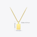 ENFASHION Personalized Engraved Name Necklace Stainless Steel Circle Square Pendant Necklaces For Couples Jewelry Custom PB3010