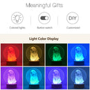 Dropshipping Foto/Text Customized 3D Nachtlicht Schreibtischlampe Holzsockel Weihnachten Valentinstag Geschenk USB Power Custom Lampe