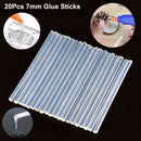 NEWACALOX 20W 220V Hot Melt Glue Gun with 20Pcs 7mm Glue Sticks Industrial Mini Guns Thermo Gluegun Heat Temperature Tool