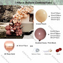 Doubled Dust Pink Boho Wedding Engagement Decoration Chrome Rose Gold Nude Balloons Garland Ballon Arch Global Birthday Decor