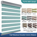 TUYA Smart Control Motorized Zebra Shades Customized Size WiFi Motor Electric Roller Blinds Compatible with Alexa Google Home