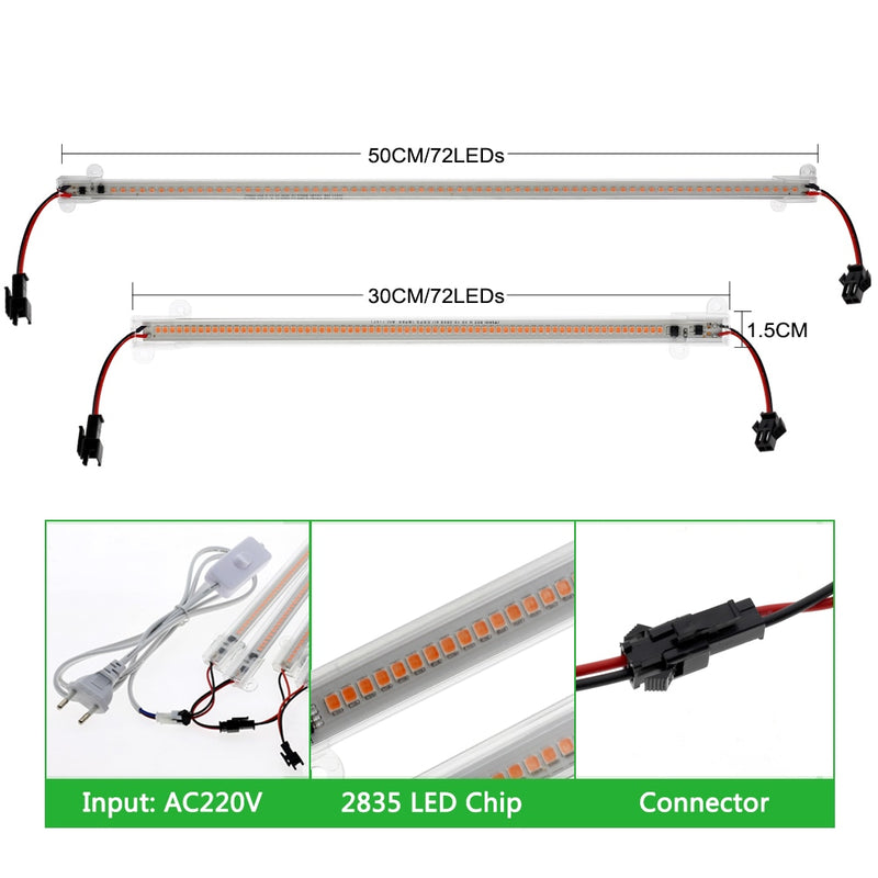 Barra de luz LED de espectro completo para plantas