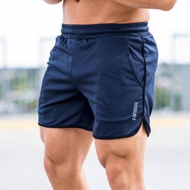 New Men Fitness Bodybuilding Shorts Man Summer Gyms Workout Male Breathable Mesh Quick Dry Sportswear Jogger Beach Short Pants