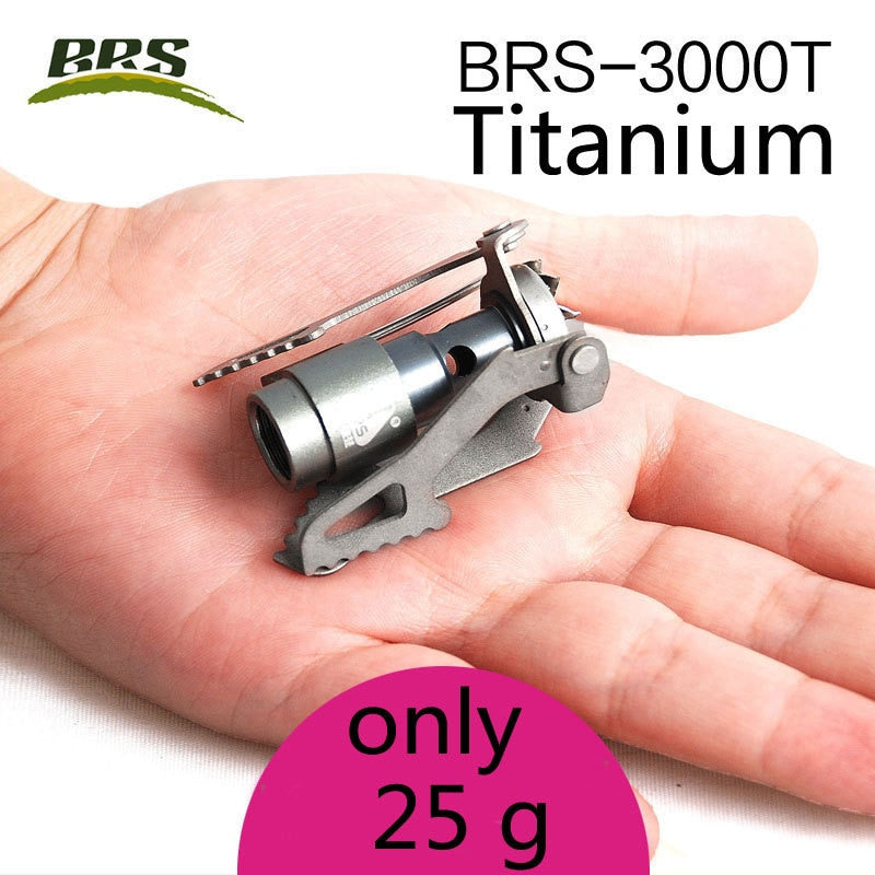 BRS-3000t Portable Mini Camping Titanium Stove Outdoor Gas Stove Survival Furnace Stove Pocket Picnic Cooking Gas Burner