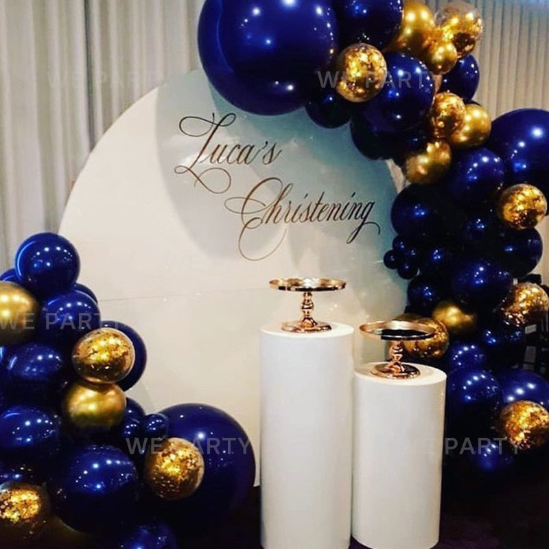 85pcs Navy Blue Balloons Garland Arch Kit Chrome Gold Sequins Ballon for Baby Shower Wedding Birthday Party Decor Globos