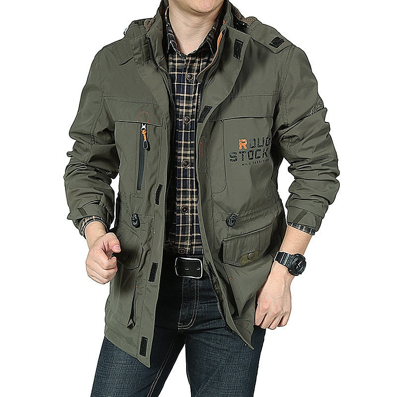 DIMUSI, chaquetas para hombre, prendas de vestir informales, senderismo, rompevientos, abrigos con capucha, moda, ejército, chaquetas de bombardero de carga, ropa para hombre