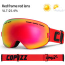 COPOZZ Marke Professionelle Skibrille Doppelschichten Objektiv Anti-Fog UV400 Große Skibrille Skifahren Snowboard Männer Frauen Schneebrille