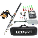 1,8-3,6 m Carbon-Teleskop-Angelruten-Combo-Spinnrolle Angelset Short Travel Stick Karpfen Bass Hecht Feederrute Komplettset