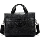 WESTAL Herren Aktentasche Herrentasche Echtes Leder Bürotaschen für Herren Laptoptasche Leder Aktentasche Herren Croco Design Computertaschen