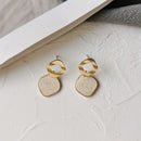 Pendientes de mujer temperamento geométrico Irregular de restauración de formas antiguas pendientes redondos pendientes de Metal al por mayor 002