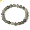 CSJA, pulseras de hilo de piedras naturales de 8mm, pulsera elástica curativa con cuentas redondas de un solo Color para mujer, joyería Simple de moda G432