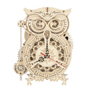 Robotime ROKR 3D Wooden Puzzle Owl Clock Model Building Kit Toys for Children Kids Boys LK503