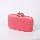 Samt Clutch Bag für Frauen Luxus Designer Geldbörse und Handtasche Diamond Flower Lock Elegante Abendtasche Hochzeit Clutch ZD1905