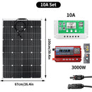 Panel Solar ETFE de 600w y 1200w, 12v, sistema fotovoltaico para el hogar, inversor, Kit completo, cargador de batería de celda Solar para coche, barco, Camping