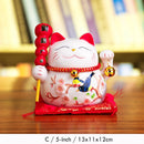 5 Zoll Maneki Neko Glückskatze Ornament Keramik Glückskatze Statue Home Dekoratives Geschenk Feng Shui winkendes Katzensparschwein