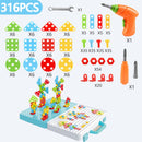 Kinder Bohrer Schraube Mutter Puzzles Spielzeug Pretend Play Tool Bohrer Demontage Montage Kinder Bohrer 3D Puzzle Spielzeug für Jungen