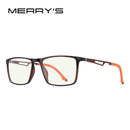 MERRYS DESIGN Männer Anti Blue Ray Lichtblockierende Brille UV400 Brille für Computer Aluminiumbeine mit Silikonbügel S2270