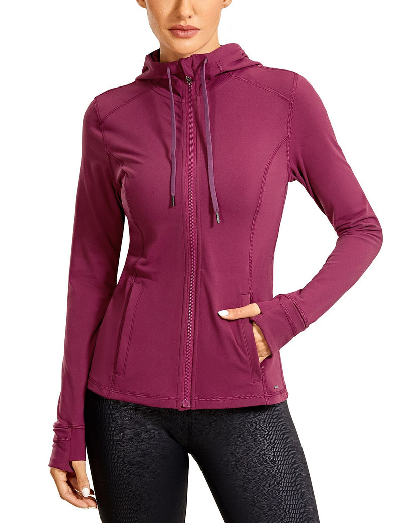 Sportbekleidung Damen Sportjacke Damen matt gebürstet Full Zip Hoodie Mäntel Oberbekleidung mit Kapuze Workout Sportjacken Taschen