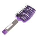 Huiyun Hot Hair Brush Wildschweinborsten-Kopfhaut-Massagekamm Nylon Frauen Wet Curly Tangle Brushes Salon Detagling Hairdressing Styling