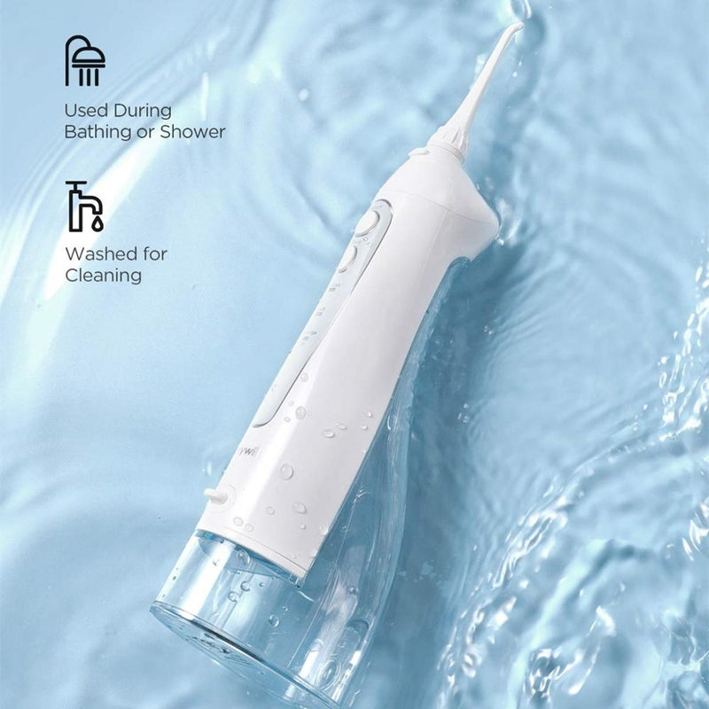 Fairywill Munddusche USB Wiederaufladbare Munddusche Tragbarer Zahnwasserstrahl 300ML Wassertank Wasserdichter Reiniger 8 Düsen
