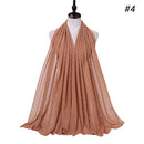 Luxuey Pom Pom Bubble Chiffon Hijab Schal Frauen Langer Schal Wrap Muslim Stirnband Maxi Islamischer Sjaal 180 * 70 cm