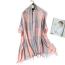 2022 Plaid Frauen Hijab Schal Pashmina Dame Tücher Foulard Stirnband Quaste Kaschmirähnliche Winter Schals Warme Weibliche Wraps Bandana