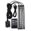 Niscarda LED Car Foot Light Lámpara ambiental con control remoto Múltiples modos Luces decorativas interiores automotrices