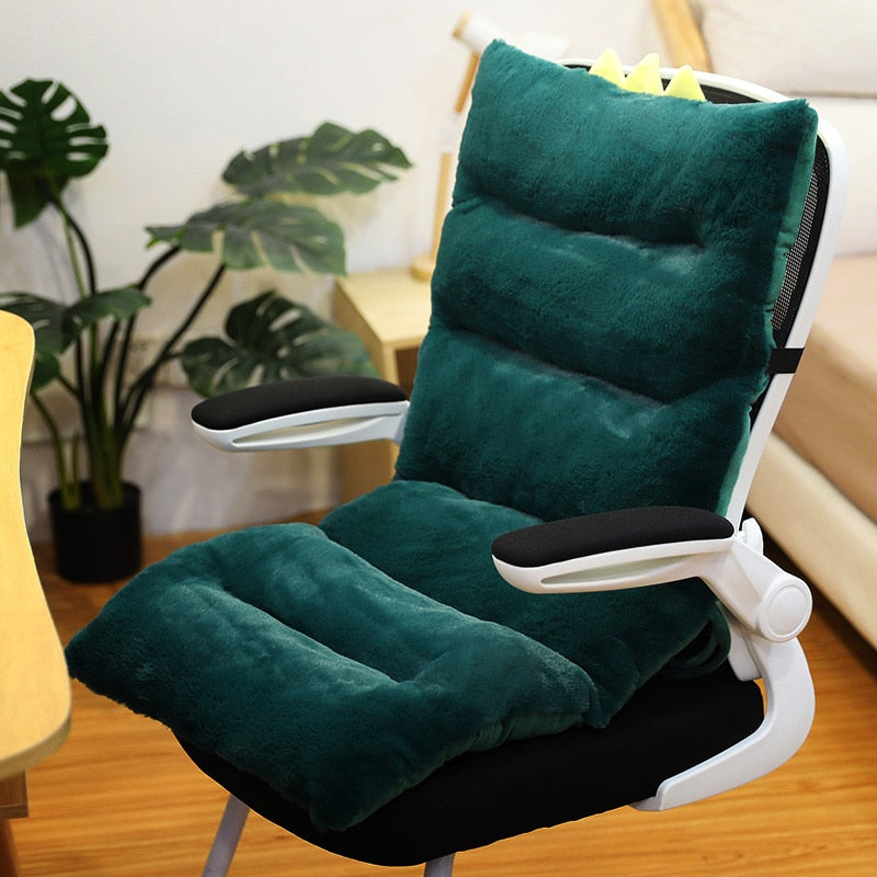 Chair One-piece Cushion Office Sedentary Butt Mat Student Seat Back Cushions Waist Support  Bedside Mats Chair Backrest Washable