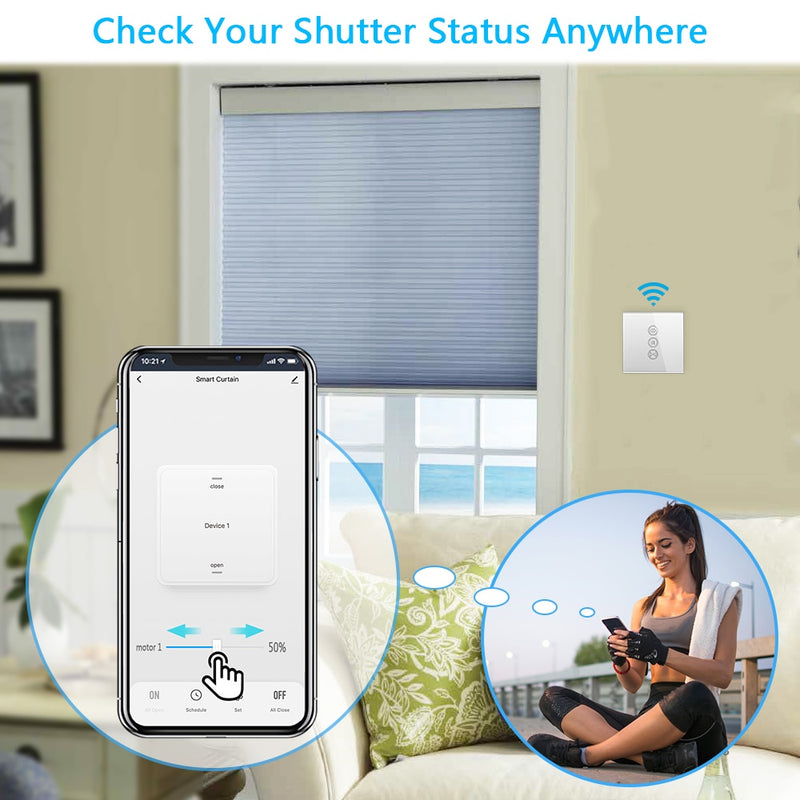 Tuya Smart Life ZigBee 3.0 Curtain Blinds Switch and Remote for Roller Shutter Google Home Alexa Voice Control Automation MQTT