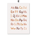Sonnenschein Liebe Zahl Brief ABC Wandkunst Leinwand Malerei Nordic Poster und Drucke Wandbilder für Kinderzimmer Schlafzimmer Dekor