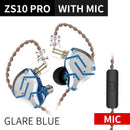 KZ ZS10 Pro Gold Kopfhörer 4BA+1DD Hybrid 10 Treiber HIFI Bass Ohrhörer In Ear Monitor Kopfhörer Noise Cancelling Metall Headset