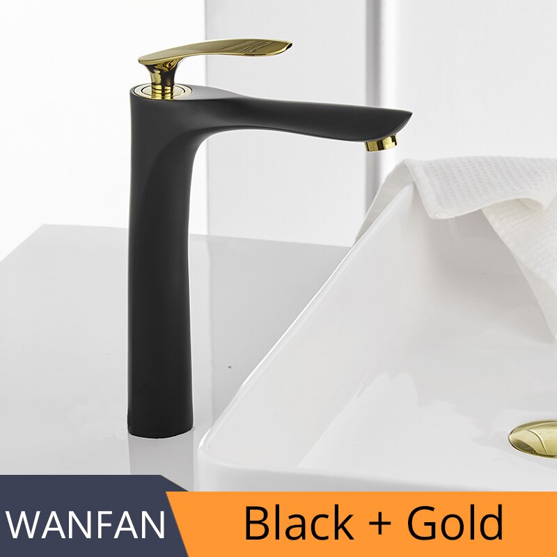 Basin Faucets White Color Basin Mixer Tap Bathroom Faucet Hot and Cold Chrome Finish Brass Toilet Sink Water Crane Gold 228
