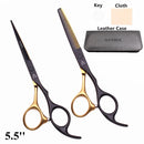 Haarschere 5,5 6,0 Professionelle Friseurschere Effilierschere Set Haarschneideschere 440C Japan Steel 888#