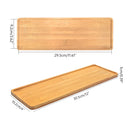 Bandeja de bambú de madera para plantas y flores, platillo con forma rectangular, soporte para Cactus suculento, bandeja para macetas, diseño elegante y sencillo, decoración del hogar, 1 ud.