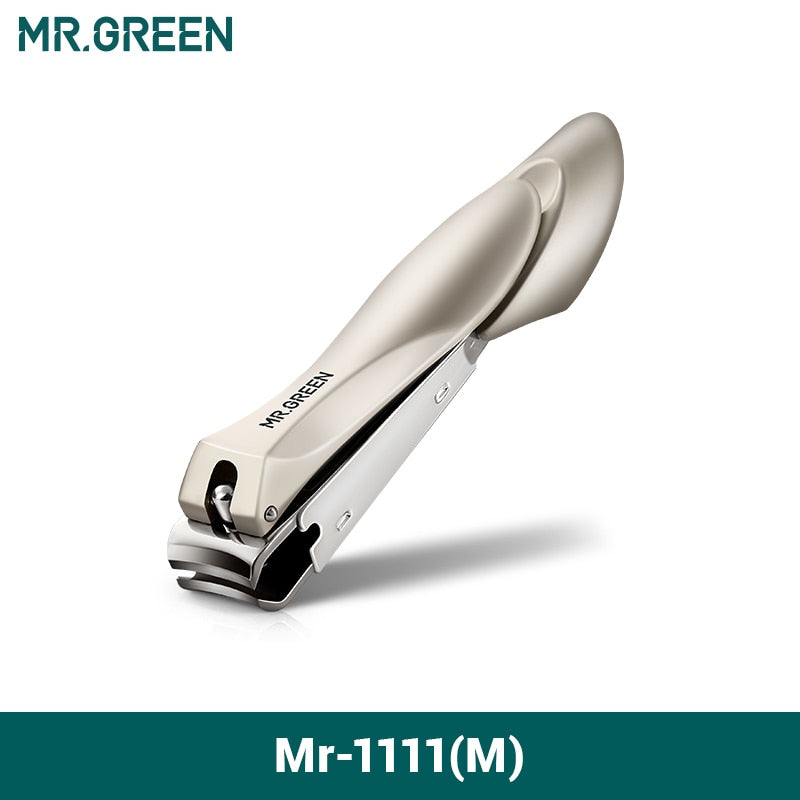 MR.GREEN Nagelknipser Edelstahl Spritzschutz Fingernagelschneider Maniküre-Werkzeuge Bionics Design Nageltrimmer Pediküre-Schere