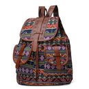 New style backpack retro pattern canvas female bag fashion travel drawstring backpack multifunctional student school bag