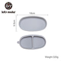 Let's Make 1Set Baby Feeding Anti-slip Pads Two-sided Suction Cup Children Silicone Baby Feeding Bowl Dish Mats Coaster for Kids