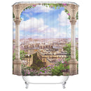 Customized Polyester Shower Curtain Abstract Mandala moon and star bathroom curtain Landscape bath curtain cortinas para bano