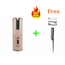 Kabelloser, automatisch rotierender Keramik-Lockenwickler USB-wiederaufladbarer Lockenstab LCD-Display Temperaturverstellbarer Curling Wave Styler