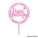 Happy Birthday Cake Topper Acryl Gold Silber Cake Flag Cupcake Topper für Jungen Mädchen Geburtstagsfeier Dekorationen Hochzeit Zubehör