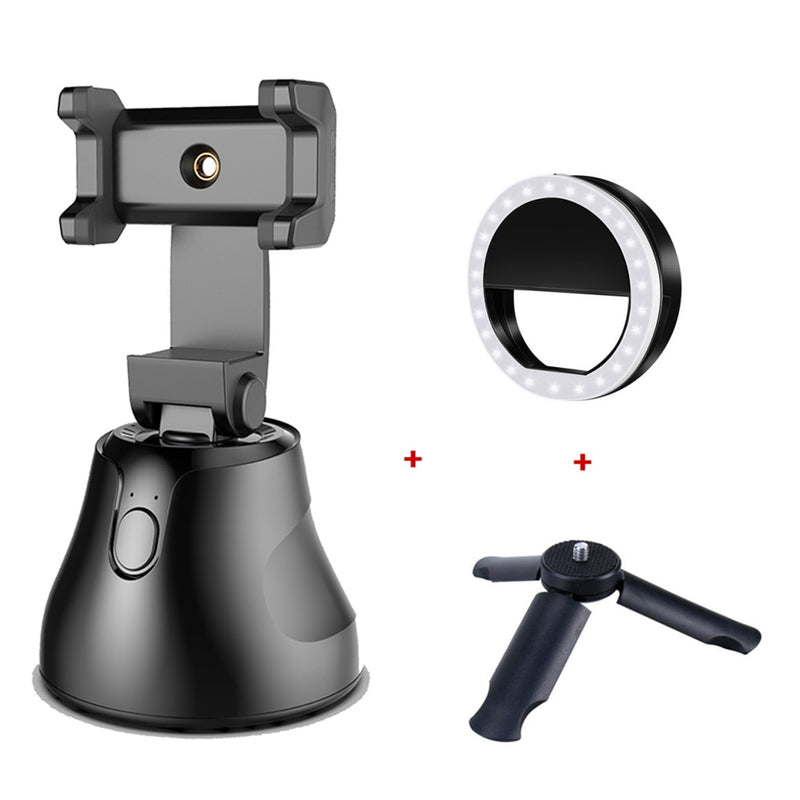 Intelligenter tragbarer Selfie-Stick, 360 ° -Drehung, automatische Gesichtsverfolgung, Kamera, Stativhalter, intelligente Aufnahme, Handy-Kamerahalterung