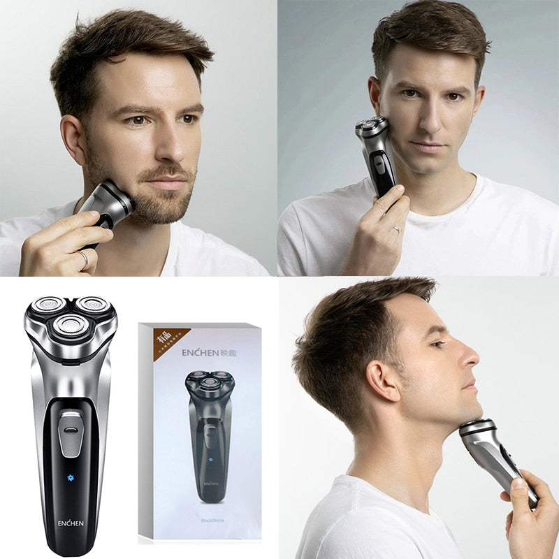 ENCHEN BlackStone Face Shaver For Men Rechargeable 3D Floating Electric Shaving Machine Beard Trimmer