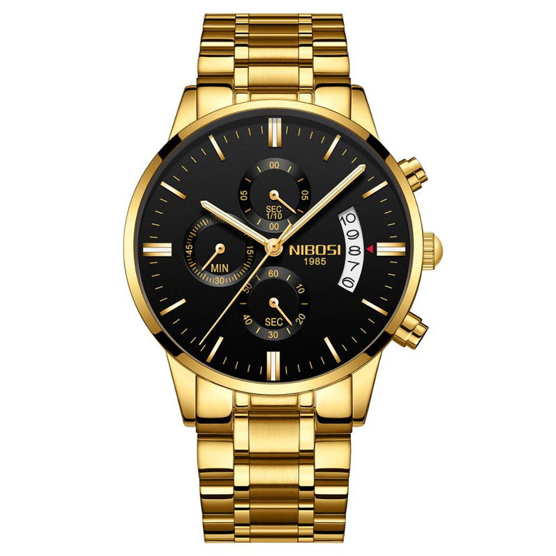 Reloj NIBOSI 2309, reloj de pulsera de cuarzo para hombre, reloj de negocios de marca de lujo, relojes de pulsera deportivos impermeables para hombre, reloj Masculino