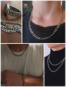 Effie Queen Italien Echt 925 Silber Diamantschliff Figaro Kette Halskette 5mm breit 40-60cm lang Frau Mann Halskette Schmuck Geschenk SC34