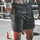 2022 NEUE Herren Laufshorts Herren 2 in 1 Sportshorts Herren Doppeldeck Schnelltrocknend Sport Herren Shorts Jogging Gym Shorts Herren