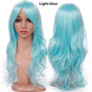 S-noilite Synthetic 28colors 22inch Loose Wave Perücken Halloween Cosplay Perücke Blau Rot Rosa Grau Lila Haarperücke Cosplay für Party