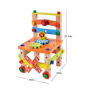 Holzmontagestuhl Montessori Spielzeug Baby Pädagogisches Holzklötze Spielzeug Vorschulkinder Variety Nut Kombinationsstuhlwerkzeug
