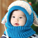 Korean Baby Strickmützen Hund Ohren Winter Earflap Jungen Mädchen Schal Set niedlich warm Kleinkind Hut Kinder Kinder winddichte Mütze 0-4 Jahre