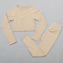 Legging deportivo de cintura alta, ropa deportiva para gimnasio para mujer, traje de Yoga para mujer sin costuras, conjunto de entrenamiento de alta elasticidad, Sujetador deportivo acolchado