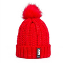 Neue Frauen Warm Dicken Hut Mode Winter Hüte Für Frau Fügen Sie Pelz Gefüttert Strickmütze Buchstabe B Beanie Hut Mädchen Bommel Strickmütze